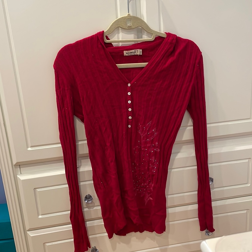 Elena Gilbert inspired top! Fitted long sleeve Y2K sweater with hood🍒